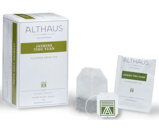 Чай зеленый ароматизированный Jasmine Ting Yuan (Жасмин Тинг Юань), 20 пак., Althaus, фото 1