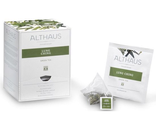 Чай зеленый Lung Ching (Лунг Чинг), 15 пирамидок, Althaus, фото 1