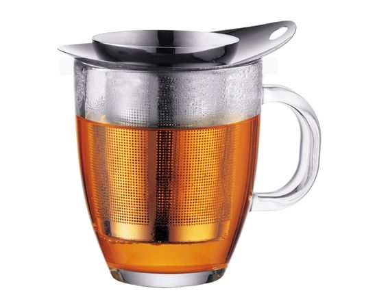 Кружка с фильтром YO-YO, 350 мл, хром, стекло, Bodum, фото 1