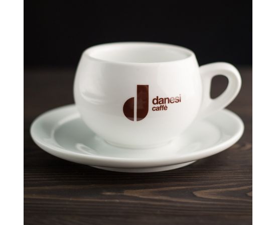 Набор чашек для латте, 300 мл, 6 шт., белые, керамика, Danesi, фото 1