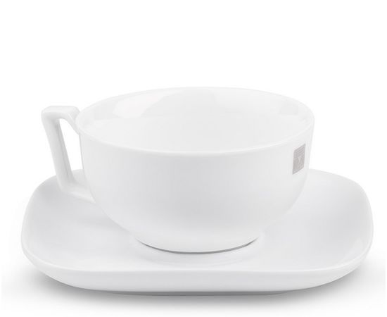 Чашка с блюдцем, 200 мл, белая, фарфор, Althaus, фото 1