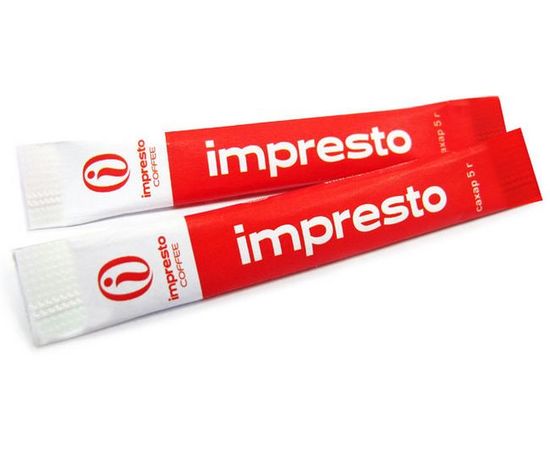 Сахар в стиках, 2000 шт., 10 кг, Impresto, фото 1