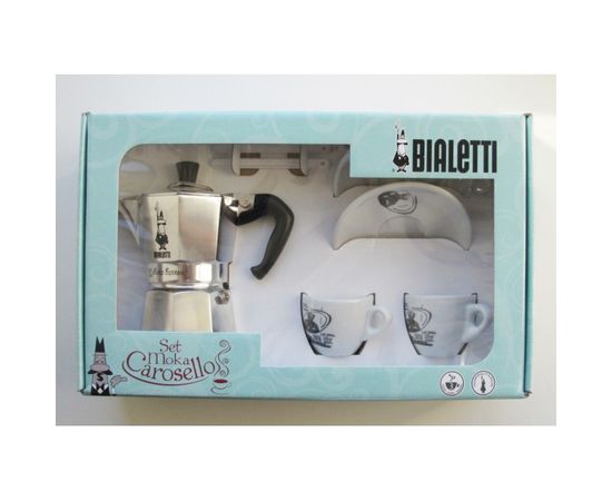 Подарочный набор: CAROSELLO 3 чашки + 2 белые кофейные пары + 2 ложки, Bialetti, фото 1