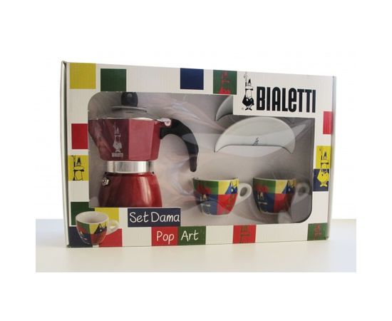 Подарочный набор: DAMA GLAMOUR бордо 3п. + 2 кофейные пары ART, Bialetti, фото 1