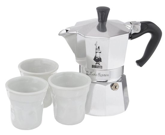 Подарочный набор: MOKA Together 3п. + 3 белых стаканчика, Bialetti, фото 1
