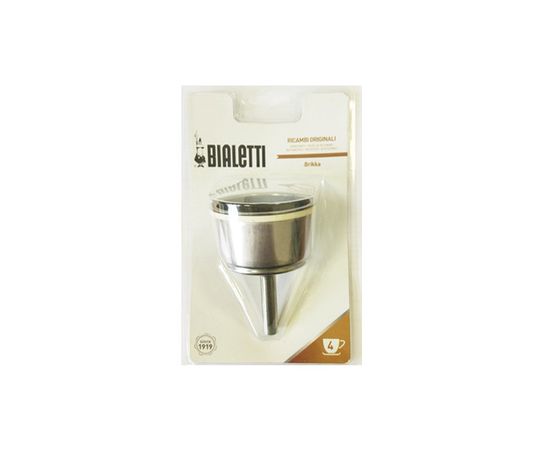 Фильтр-воронка для гейзерных кофеварок Bialetti Brikka Elite на 4 чашки из алюминия, в блистерной упаковке, Bialetti, фото 1