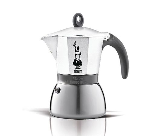 Гейзерная кофеварка MOKA INDUZIONE на 6 чашек 360 мл, белая, Bialetti, фото 1