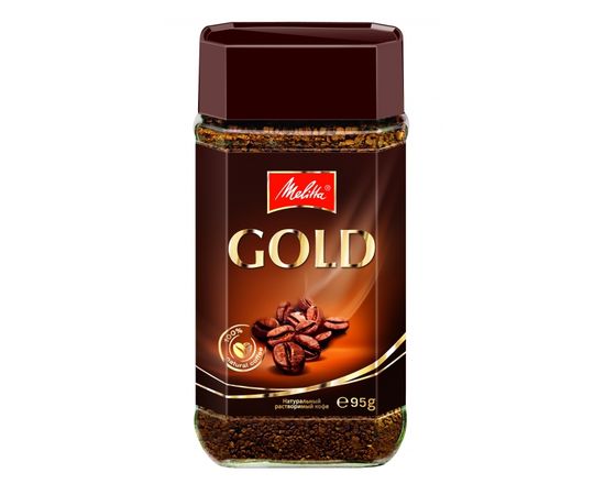 Кофе растворимый сублимированный Gold, 95 г, Melitta, фото 1