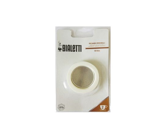 Набор для гейзерных кофеварок Bialetti Brikka Elite на 2 чашки: 3 резиновых уплотнения + сито в блистерной упаковке, Bialetti, фото 1