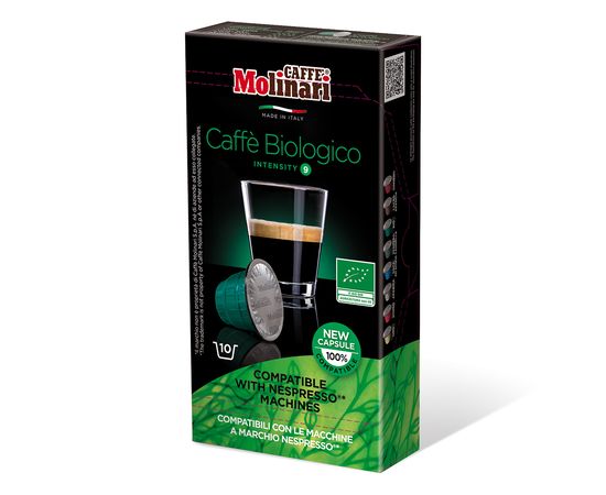 Кофе в капсулах для кофемашин Nespresso Bio Organic, 100% Арабика, 10 шт. по 5 г, Molinari, фото 1