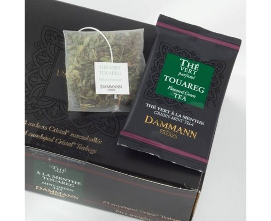 Чай зеленый Thè Vert a la Menthe Touareg «Зеленый чай с мятой», картонная коробка 2х24 шт., 48 г, Damman, фото 1