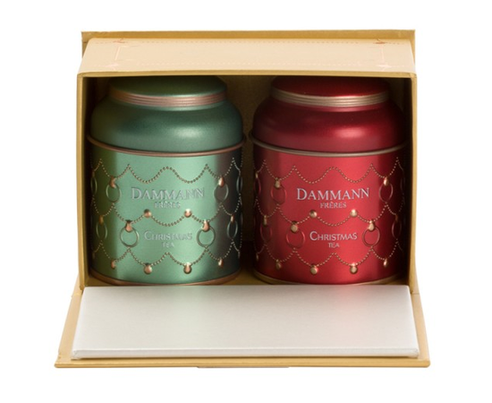 Набор Рождественский «Christmas» в подарочной коробке: 2 банки чая, Dammann, фото 1
