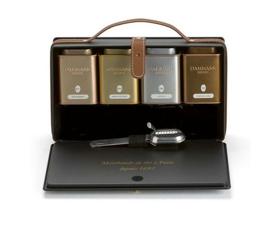 Набор Превосходство «SUPERBE» в шкатулке: 4 банки по 30г + ситечко, Dammann, фото 1