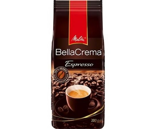 Кофе в зернах жареный BellaCrema Café Espresso, 200 г, Melitta, фото 1