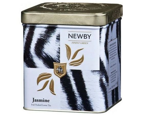 Чай зеленый Цветок Жасмина Сафари, ж/б 125 г, Newby, фото 1