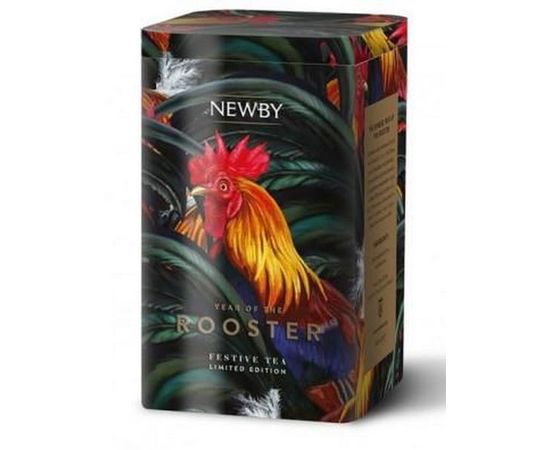 Подарочный элитный черный чай с миндалём ОГНЕННЫЙ ПЕТУХ, 125 г, Newby, фото 1