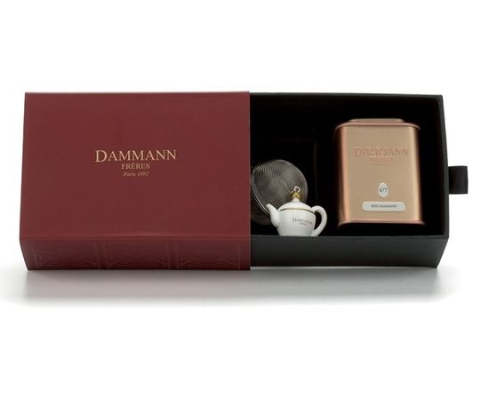 Набор Тюильри «TUILERIES» в подарочной упаковке: 1 банка чая 30г + ситечко, Dammann, фото 1