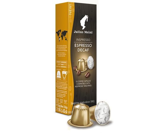 Кофе в капсулах ДЕКАФ без кофеина системы NESPRESSO, 10 шт. по 5,3 г, Julius Meinl, фото 1