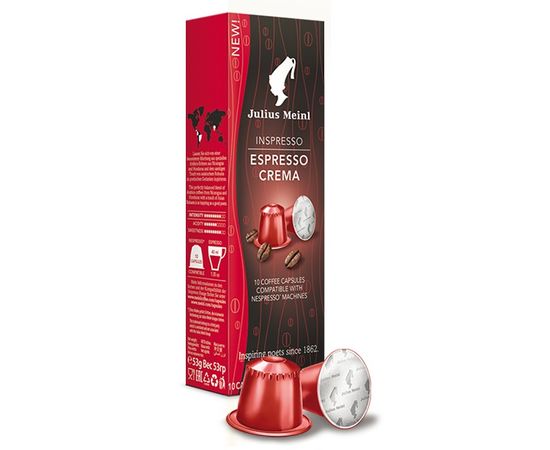 Кофе в капсулах ЭСПРЕССО КРЕМА системы NESPRESSO, 10 шт. по 5,3 г, Julius Meinl, фото 1