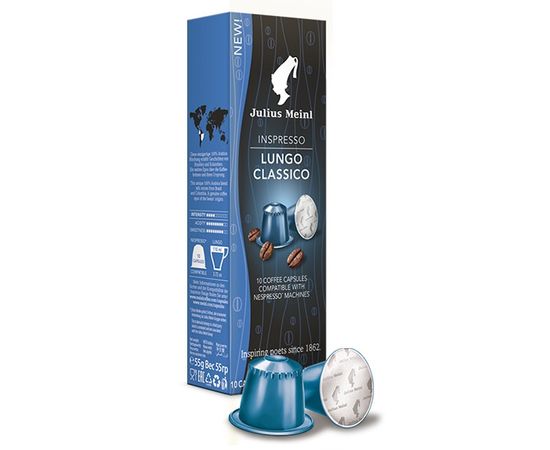 Кофе в капсулах ЛУНГО КЛАССИКО системы NESPRESSO, 10 шт. по 5,5 г, Julius Meinl, фото 1