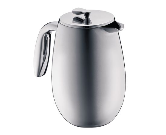 Кофейник с прессом и двойными стенками Columbia, 1 л, матовый хром, Bodum, фото 1