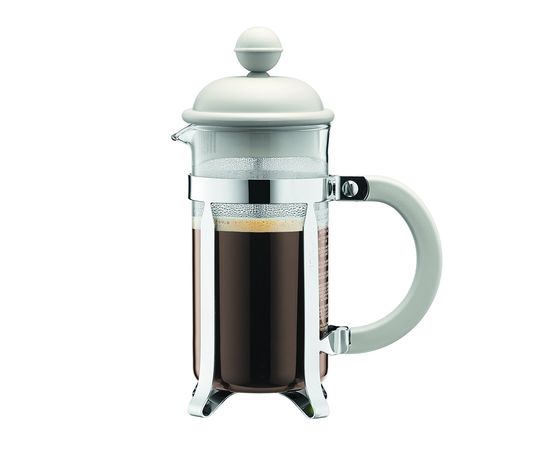Кофейник с прессом Caffetiera, 350 мл, белый, стекло, Bodum, фото 1