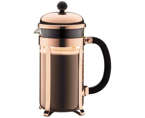 Кофейник с прессом Chambord, 1 л, медь, стекло, Bodum, фото 1