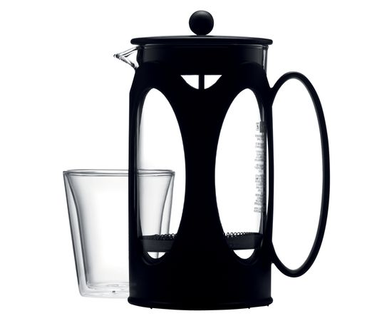 Френч-пресс Kenya, 1 л, черный, стекло, Bodum, фото 1