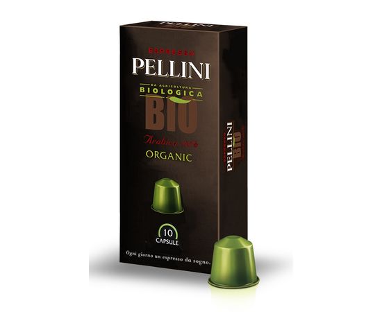 Кофе в капсулах ORGANIC BIO, NESPRESSO, 100% Арабика, 10 шт., Pellini, фото 1
