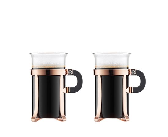 Набор кружек кофейных Chambord, 300 мл, 2 шт., медь, стекло, Bodum, фото 1