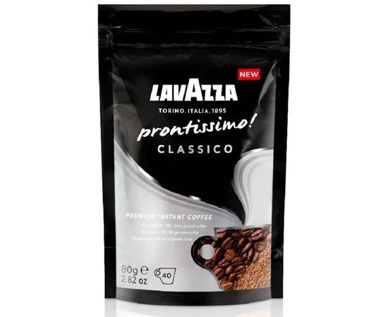 Кофе растворимый сублимированный Prontissimo Classico, в/у 80 г, Lavazza, фото 1