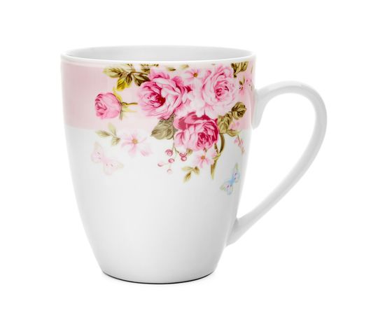 Кружка Mirabella Pink, 360 мл, фарфор, Walmer, фото 1
