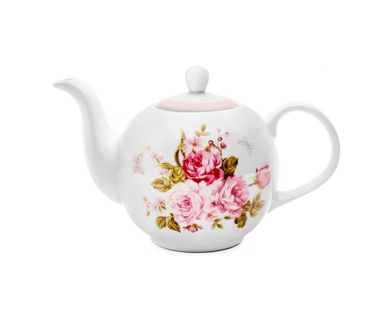 Чайник заварочный Mirabella Pink, 1000 мл, фарфор, Walmer, фото 1