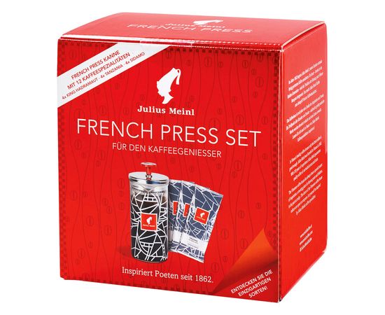Подарочный набор: френч-пресс 300 мл + 12 саше с кофе, Julius Meinl, фото 1