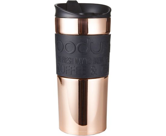 Кружка дорожная TRAVEL, 350 мл, золото, нержавеющая сталь, Bodum, фото 1