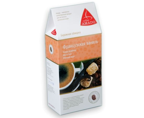 Кофе молотый ароматизированный Французская ваниль, 150 г, Amado, фото 1