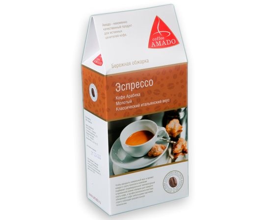Кофе молотый Эспрессо, 150 г, Amado, фото 1