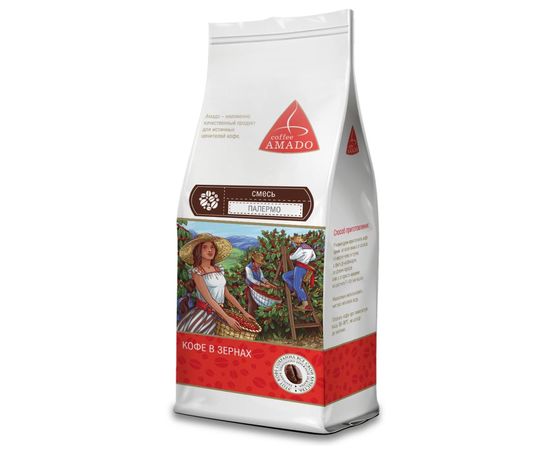 Кофе в зернах Палермо, 200 г, Amado, фото 1