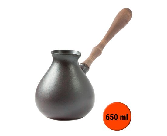 Турка "Амфора" фарфоровая жаропрочная, 650 мл, ручная работа, фото 1