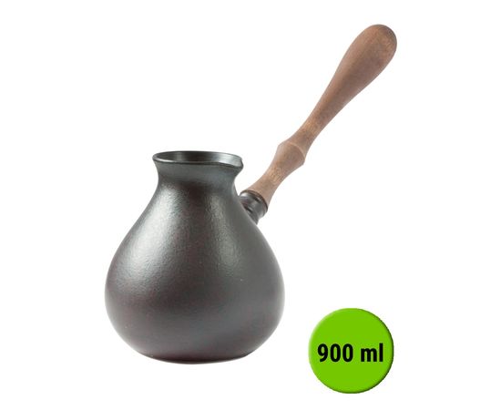 Турка "Амфора" фарфоровая жаропрочная, 900 мл, ручная работа, фото 1