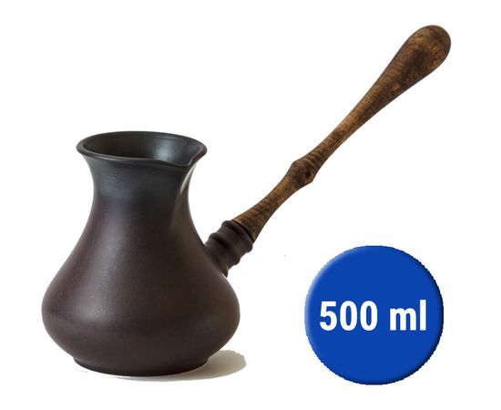 Турка "Кувшин" фарфоровая жаропрочная, 500 мл, ручная работа, фото 1