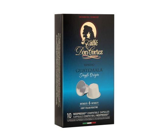 Кофе в капсулах GUATEMALA для кофемашин Nespresso, 10 шт., Don Cortez, фото 1